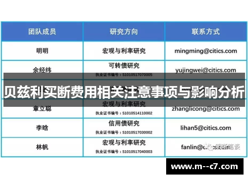 贝兹利买断费用相关注意事项与影响分析